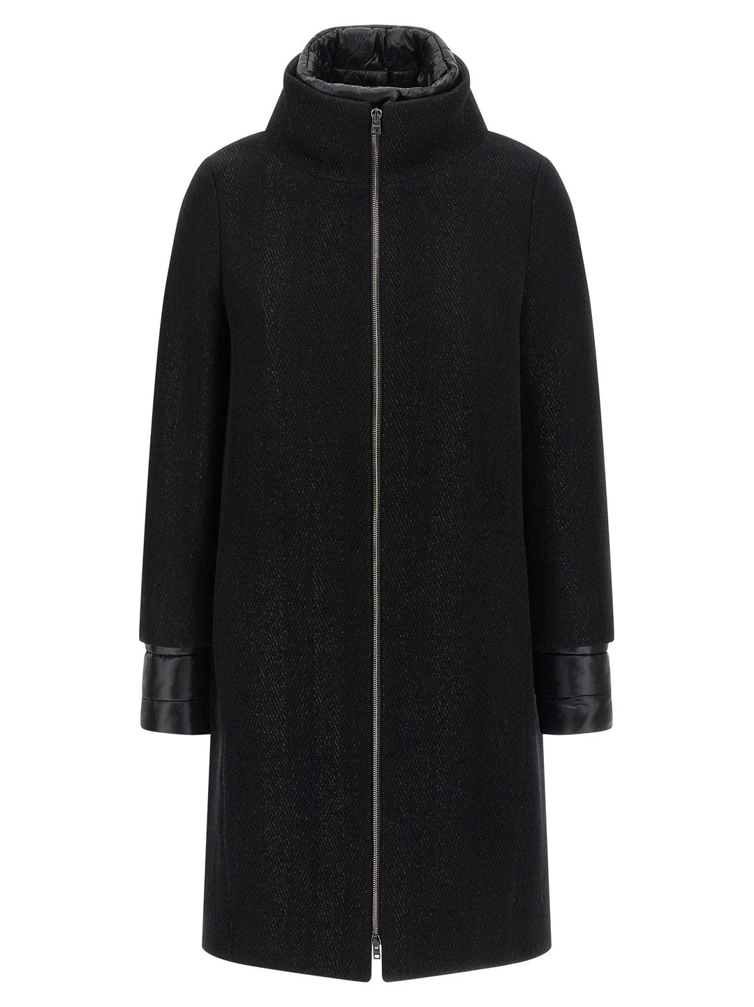 Herno Black Wool Coat