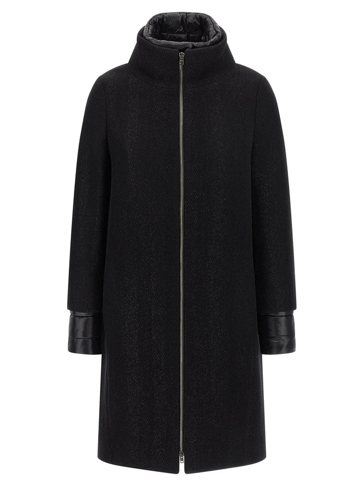 Herno Black Wool Coat
