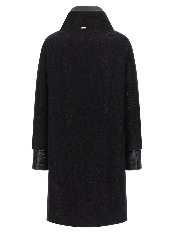 Herno Black Wool Coat