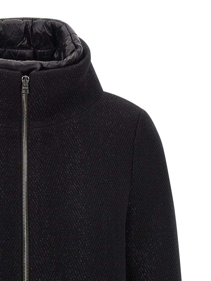 Herno Black Wool Coat