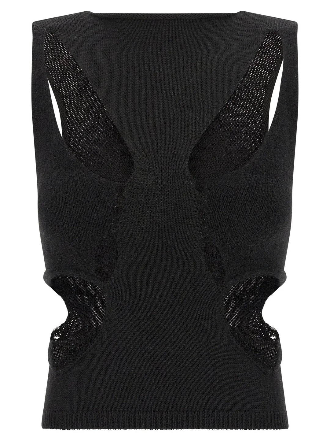 Rick Owens Black Wool Tank Tops