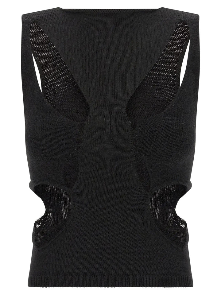 Rick Owens Black Wool Tank Tops