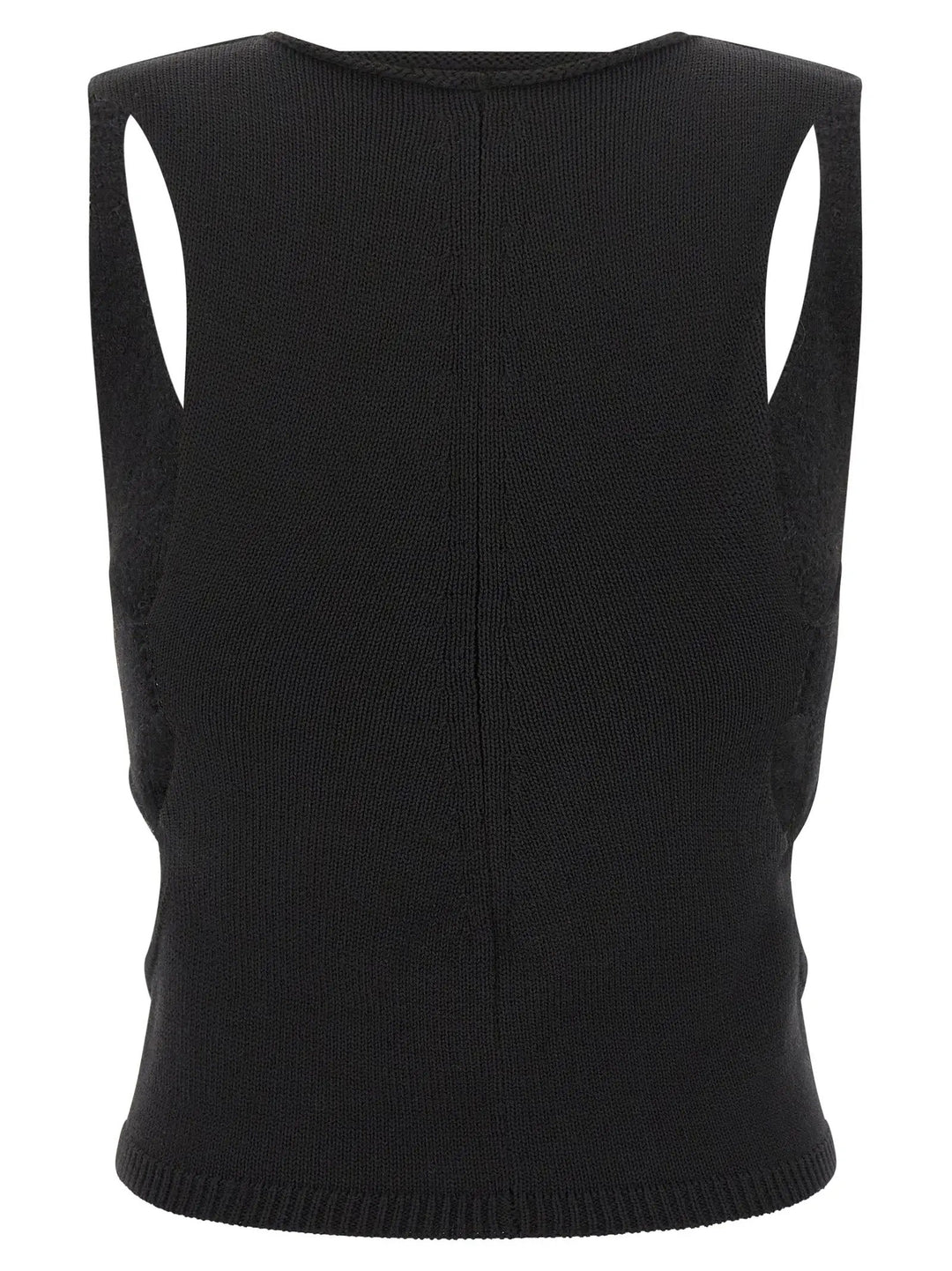 Rick Owens Black Wool Tank Tops