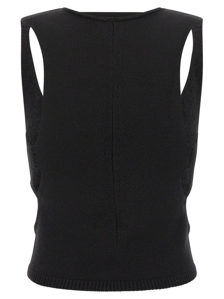 Rick Owens Black Wool Tank Tops