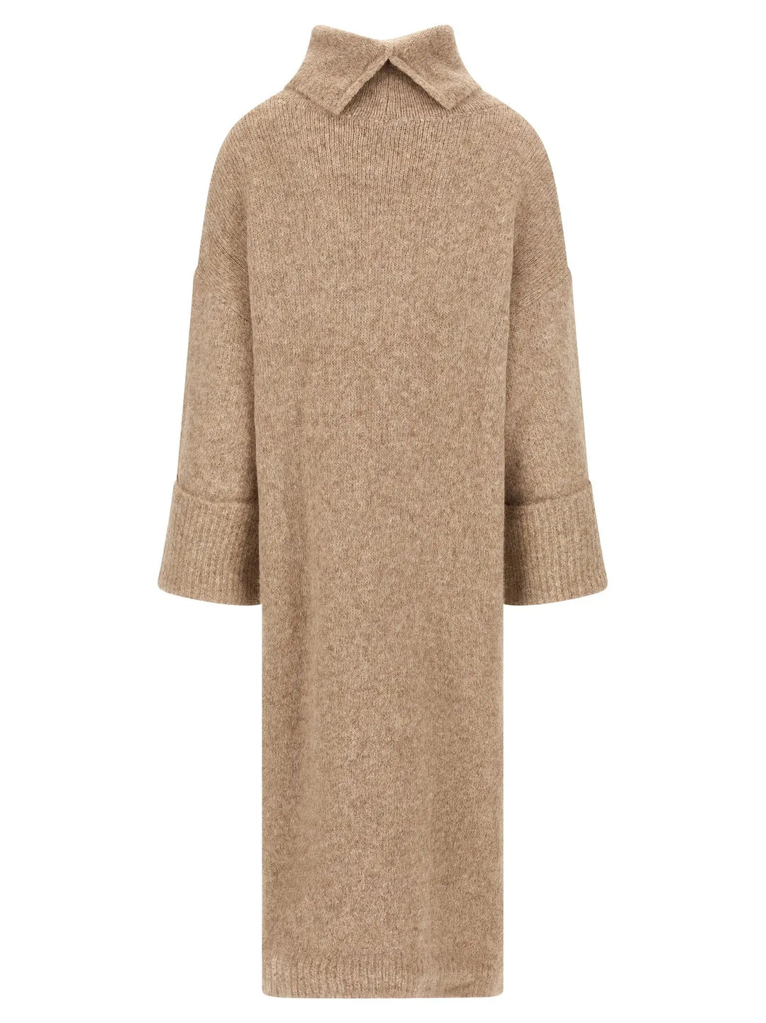 Entire Studios Beige Alpaca Leather Midi Dress