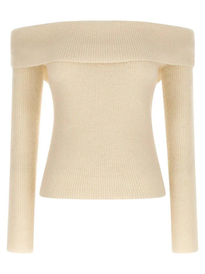 Rick Owens White Wool Cardigan