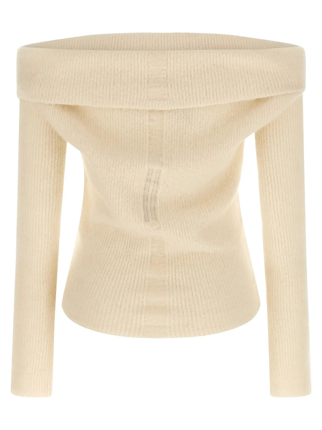 Rick Owens White Wool Cardigan
