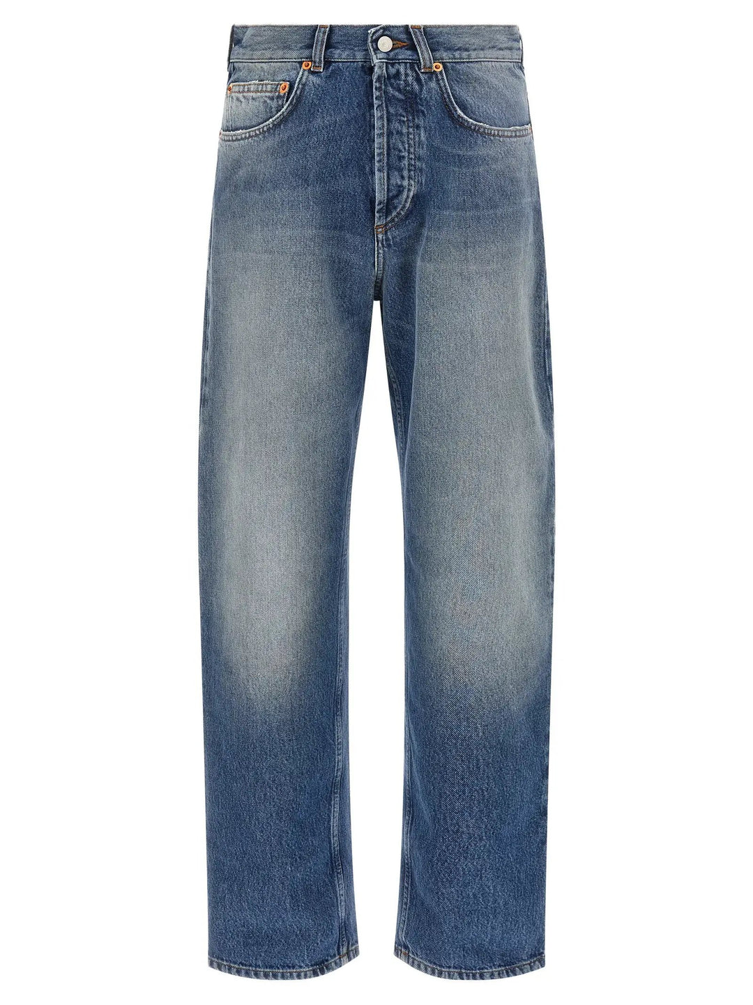 Magliano Blue Cotton Straight-Leg Jeans