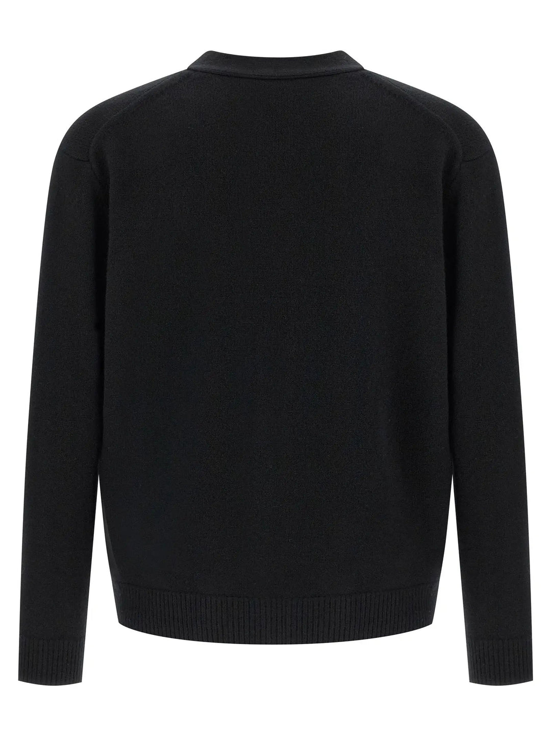 Maison Kitsuné Black Merino Wool Cardigan