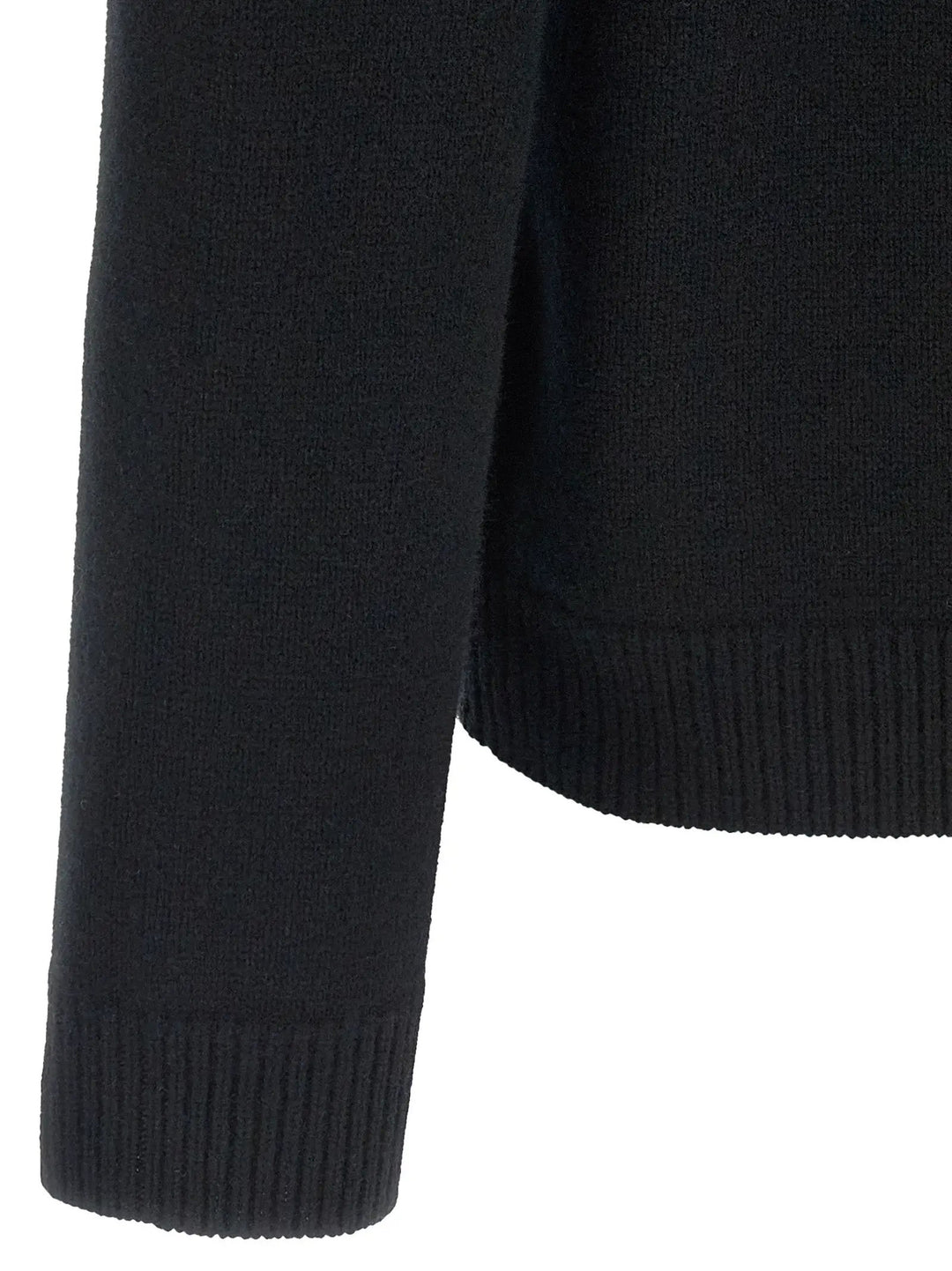 Maison Kitsuné Black Merino Wool Cardigan