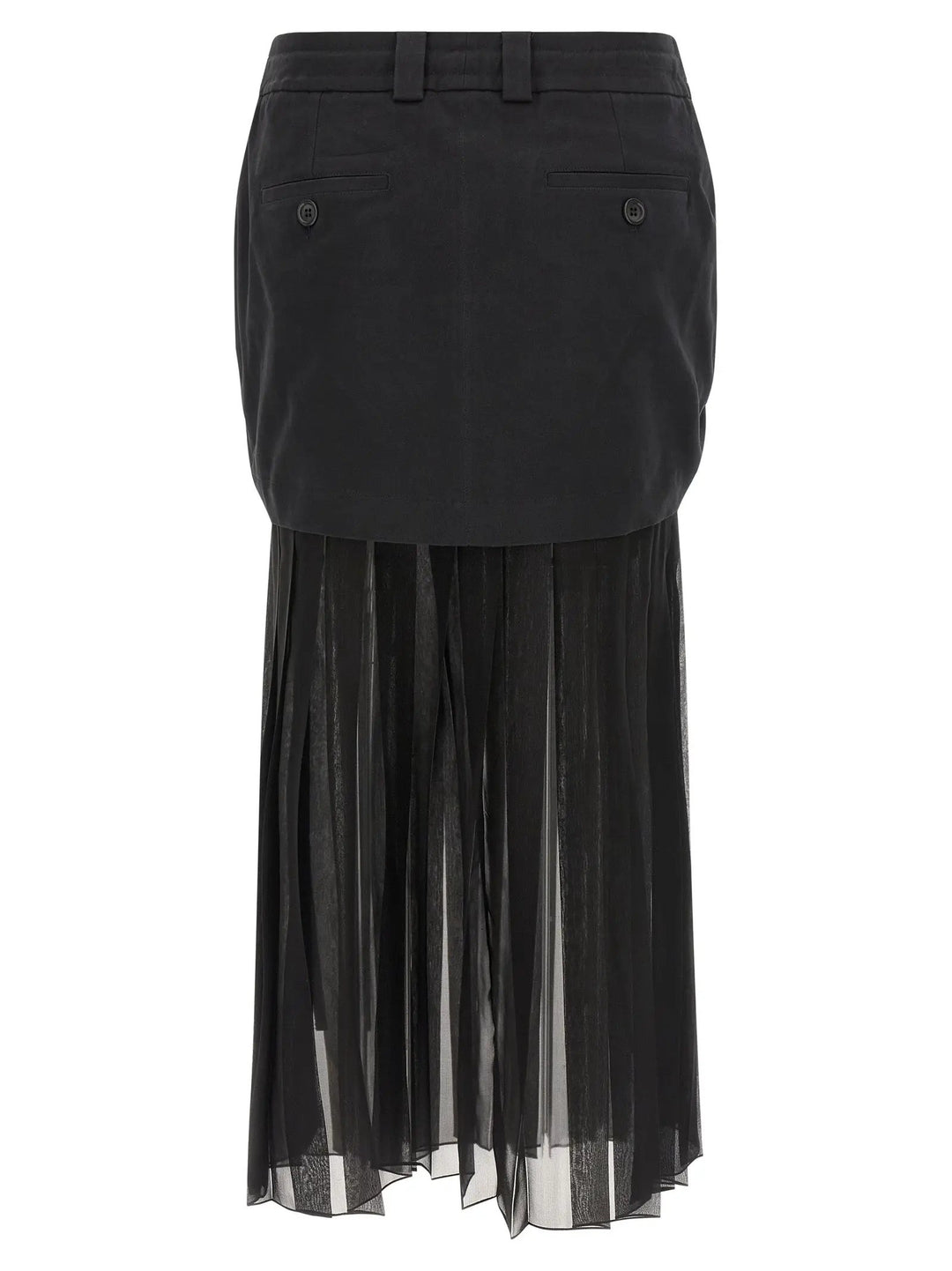 Dolce &amp; Gabbana Black Silk Midi Skirt