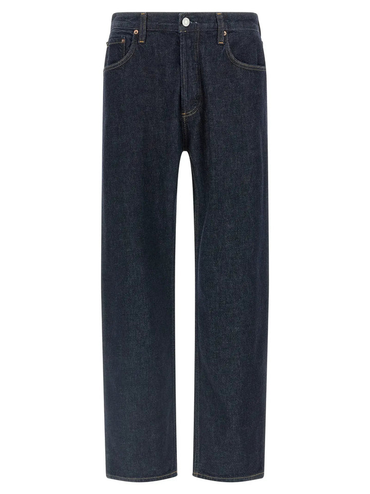 Agolde Blue Cotton Straight-Leg Jeans