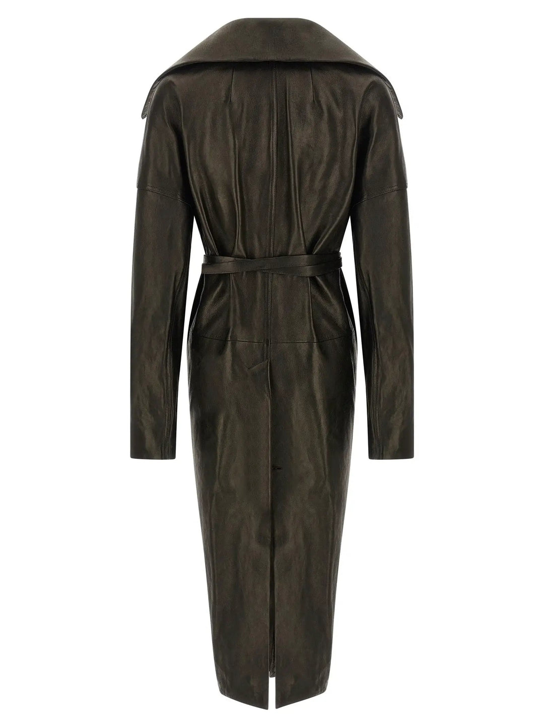 Rick Owens Black Lamb Leather Coat
