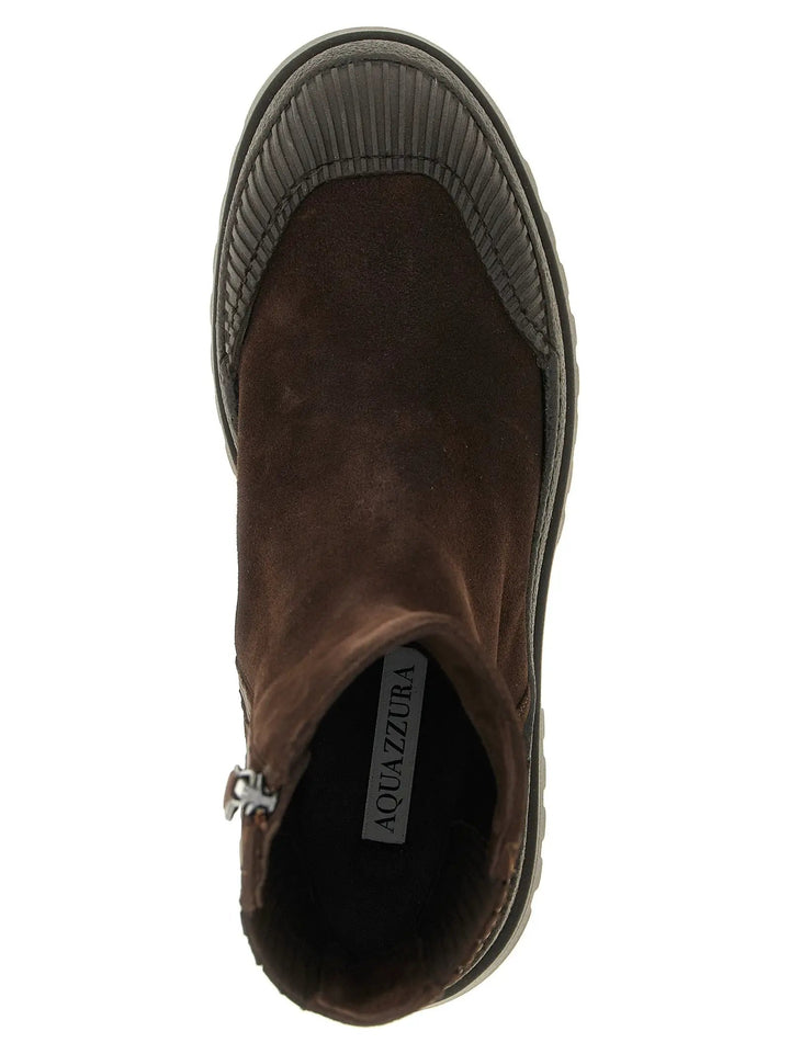 Aquazzura Brown Goatskin Ankle Boots
