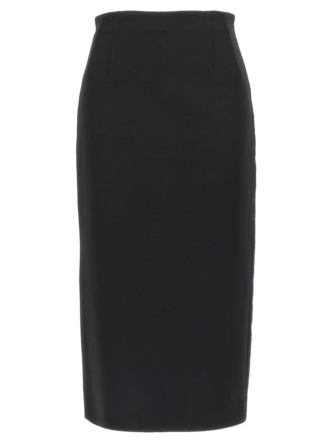 Max Mara Black Viscose Midi Skirt