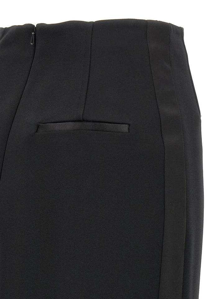 Max Mara Black Viscose Midi Skirt