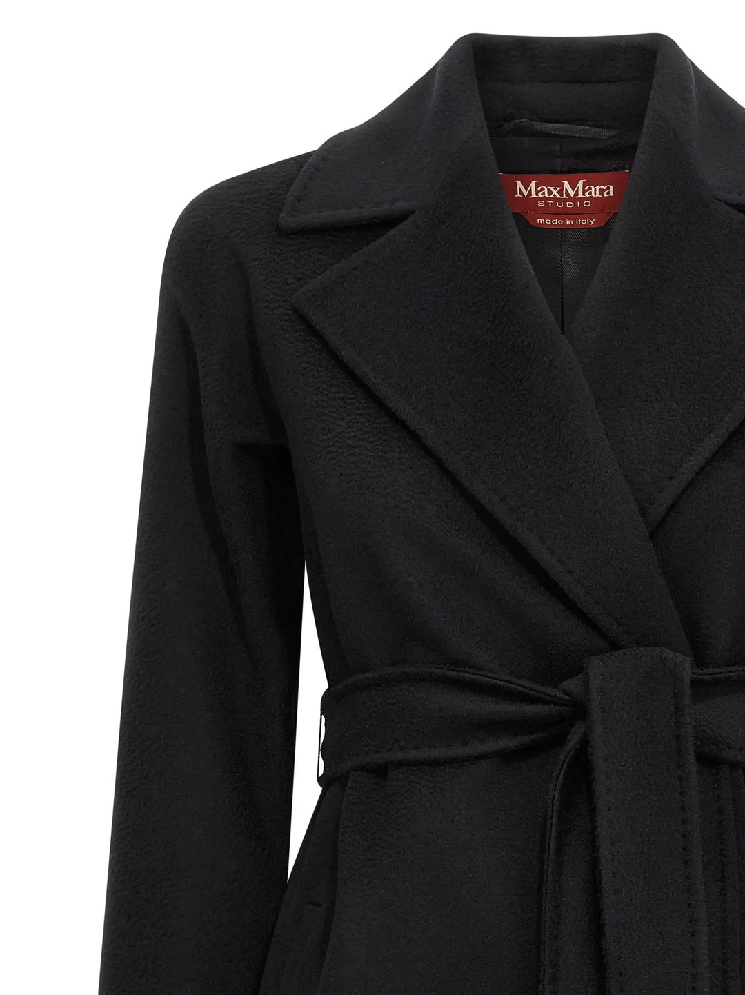Max Mara Black Virgin Wool Coat