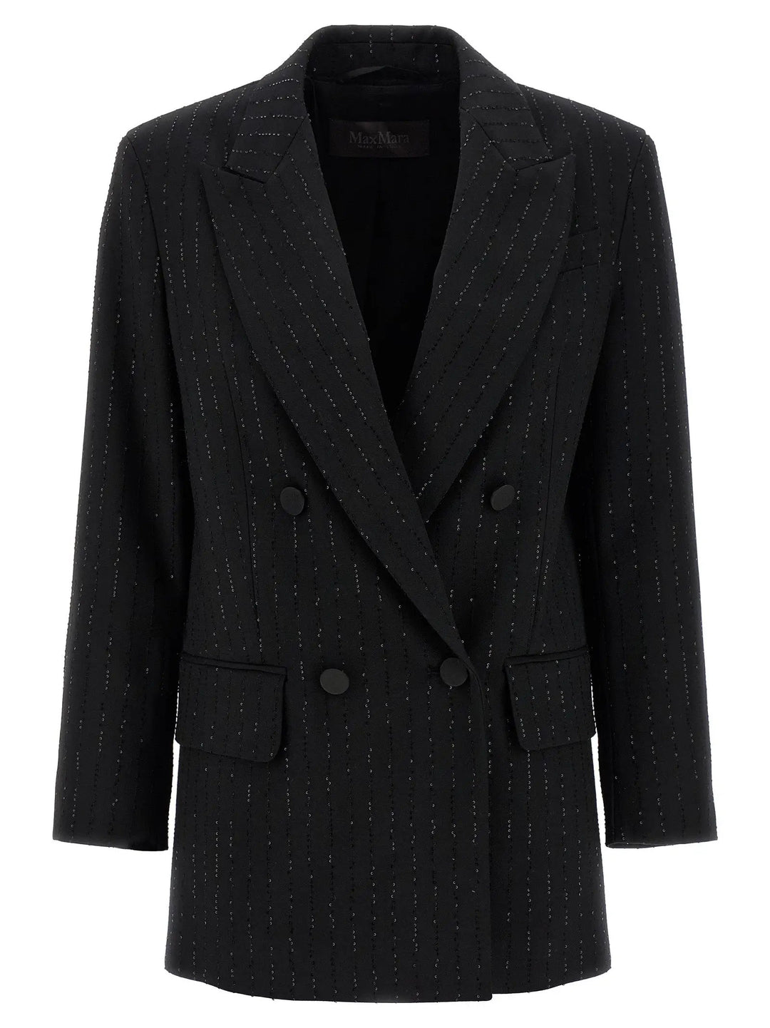 Max Mara Black Virgin Wool Blazer