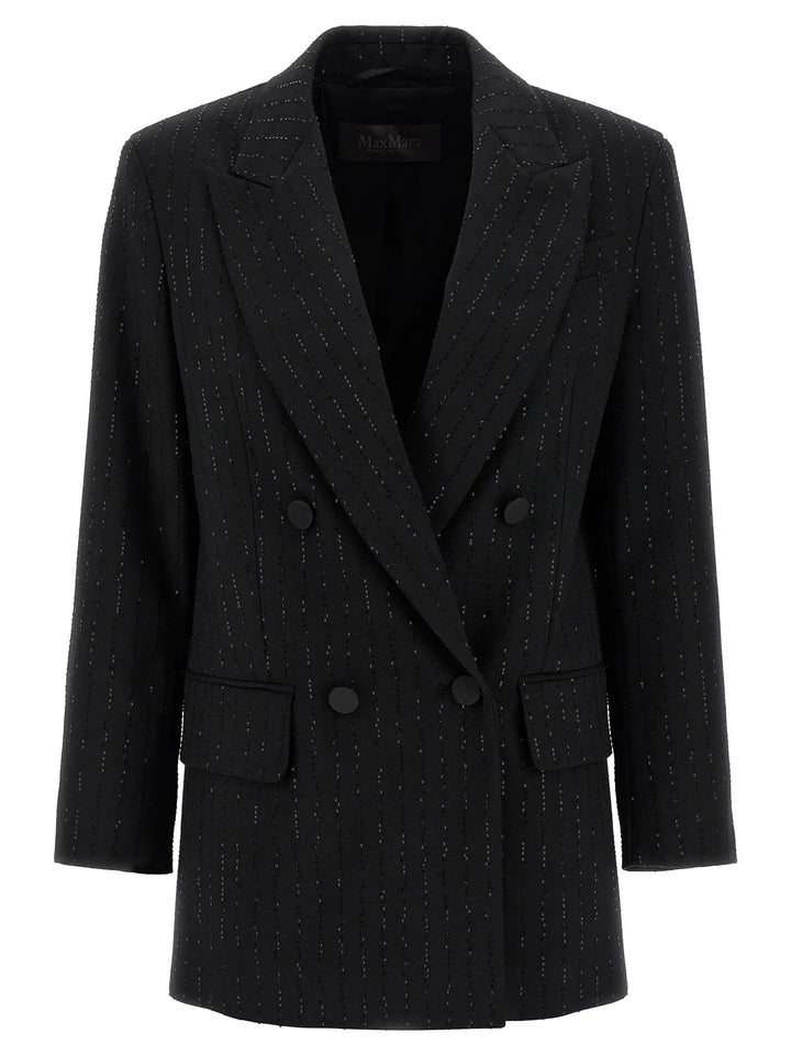 Max Mara Black Virgin Wool Blazer