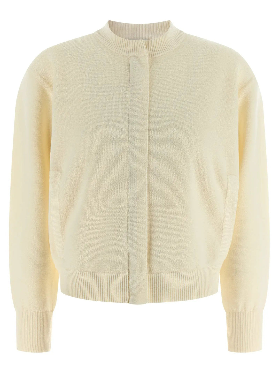 Max Mara White Virgin Wool Cardigan