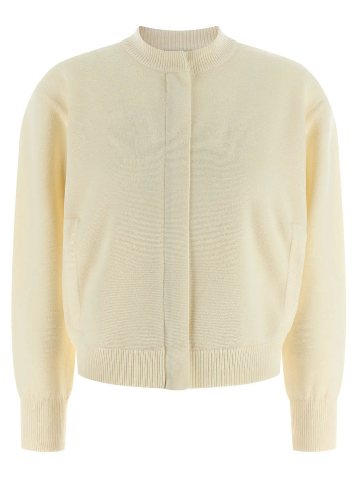 Max Mara White Virgin Wool Cardigan