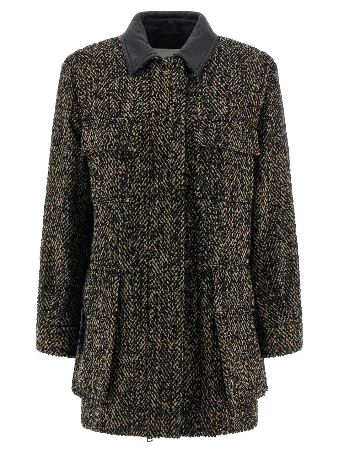 Max Mara Multicolor Virgin Wool Shell Jacket