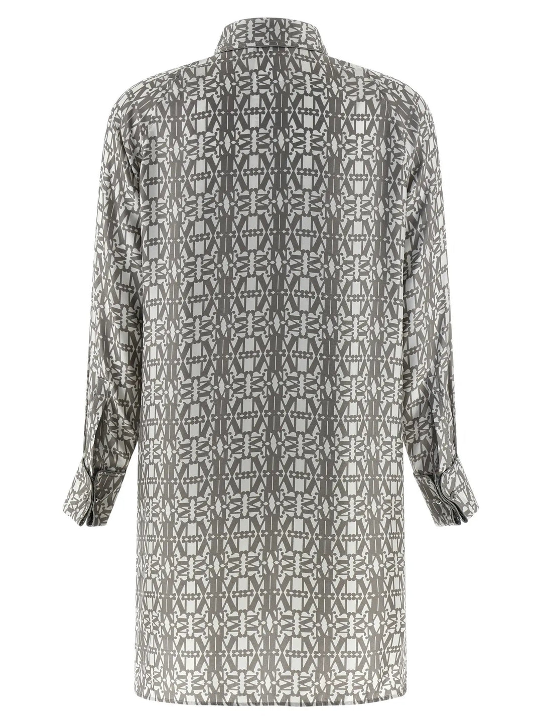 Max Mara Gray Silk Short Dress