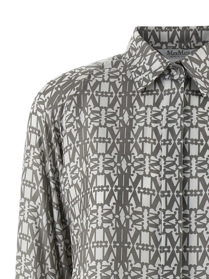 Max Mara Gray Silk Short Dress
