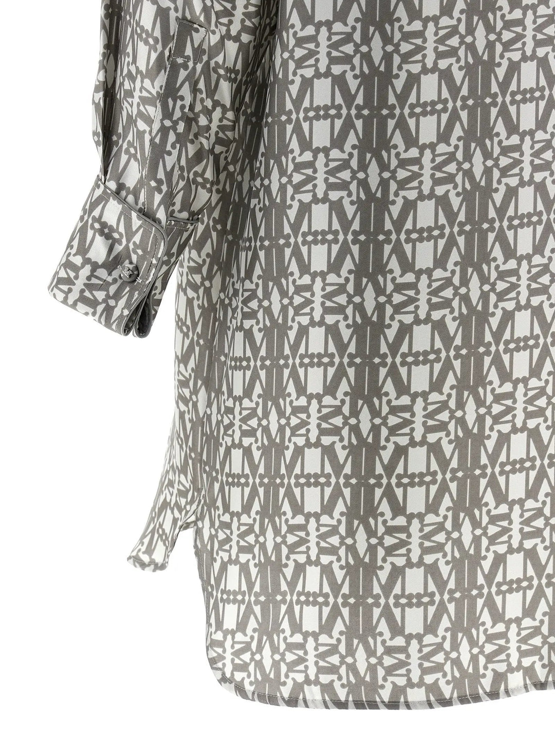 Max Mara Gray Silk Short Dress