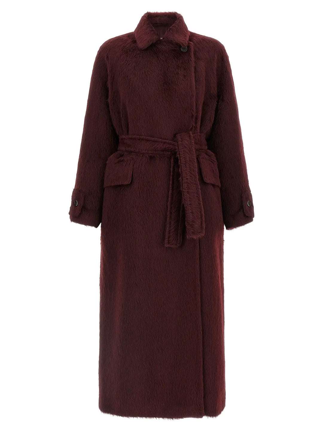 Max Mara Bordeaux Wool Coat