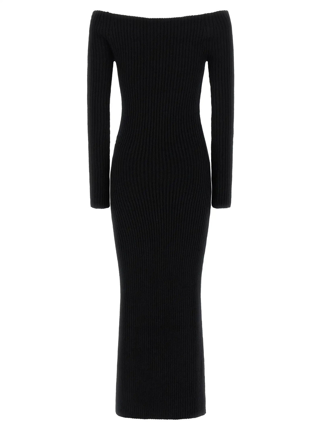 Max Mara Black Wool Long Dress