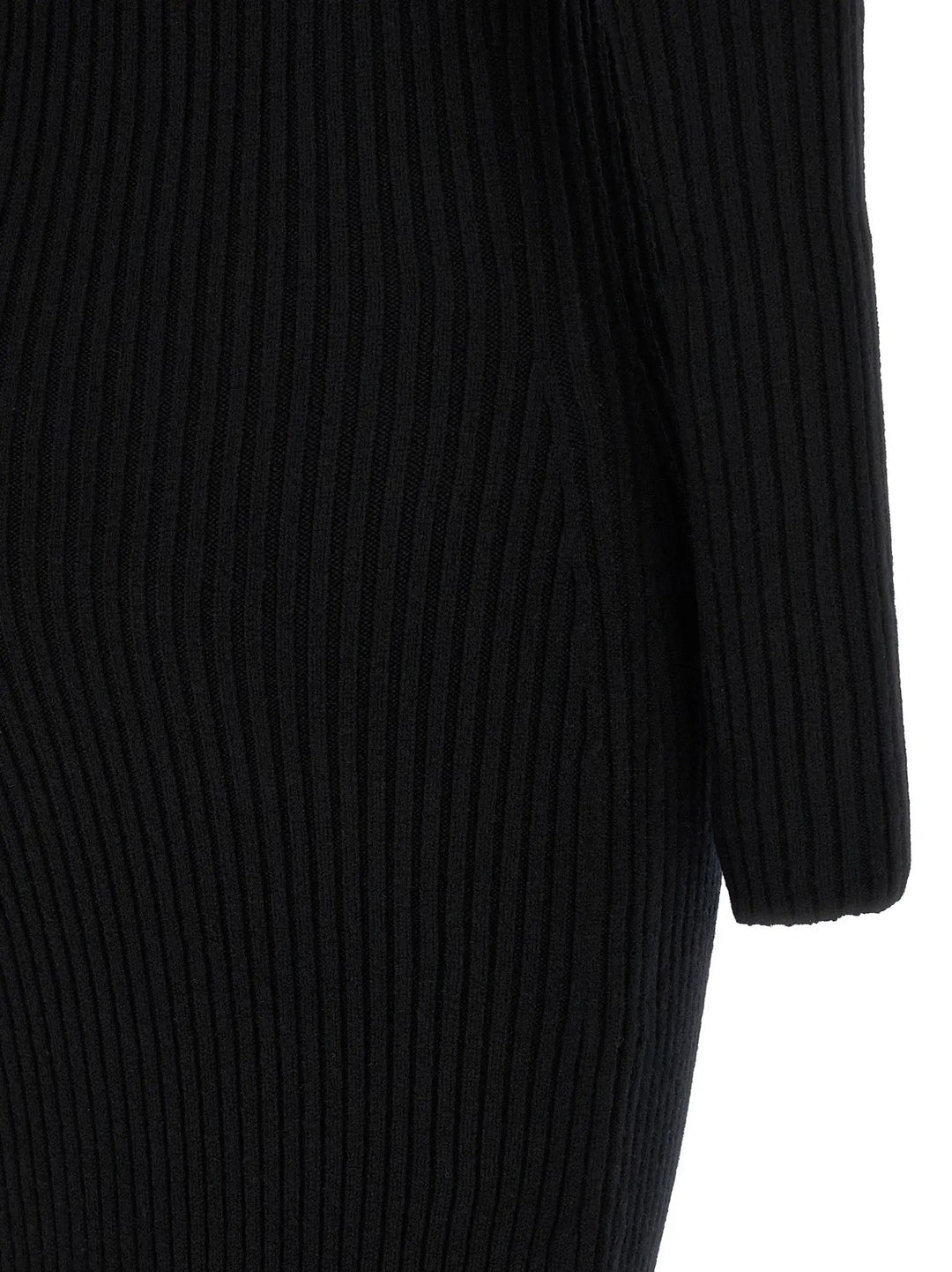 Max Mara Black Wool Long Dress