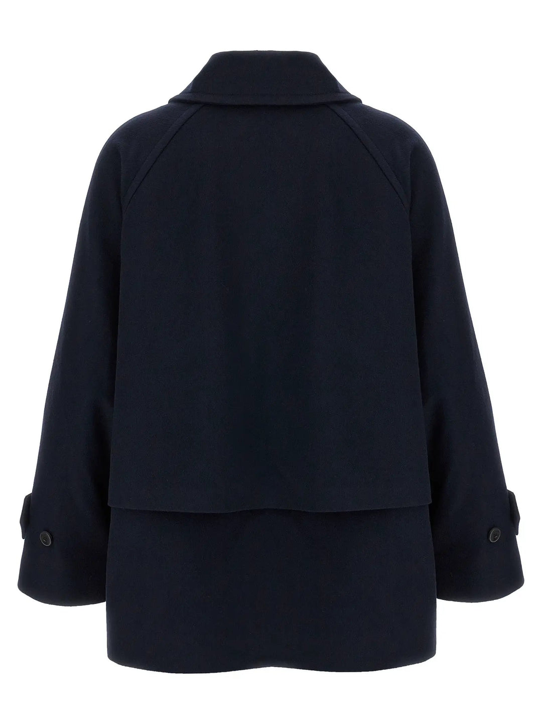 Alberto Biani Blue Virgin Wool Coat