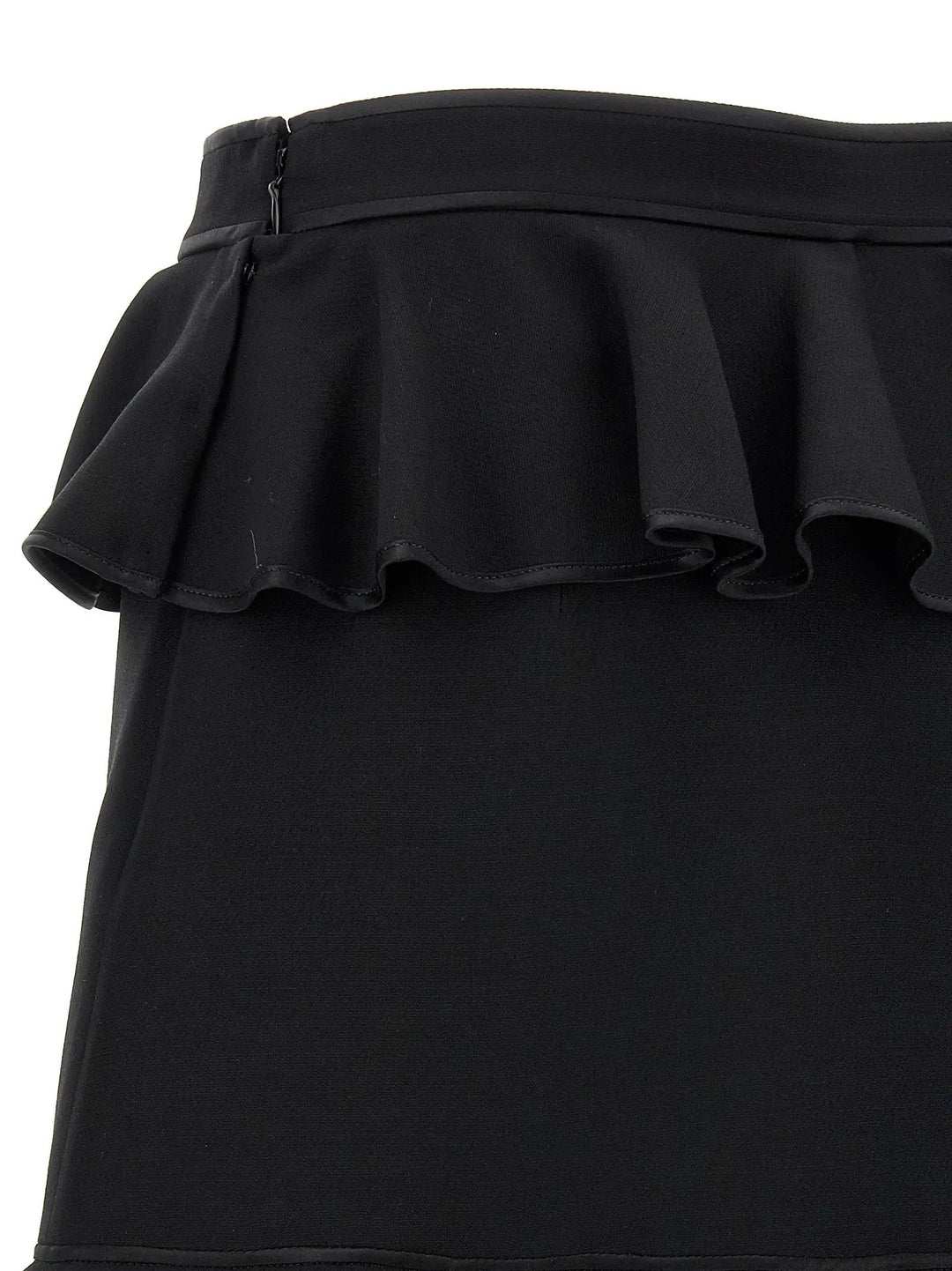 Valentino Garavani Black Virgin Wool Long Skirt