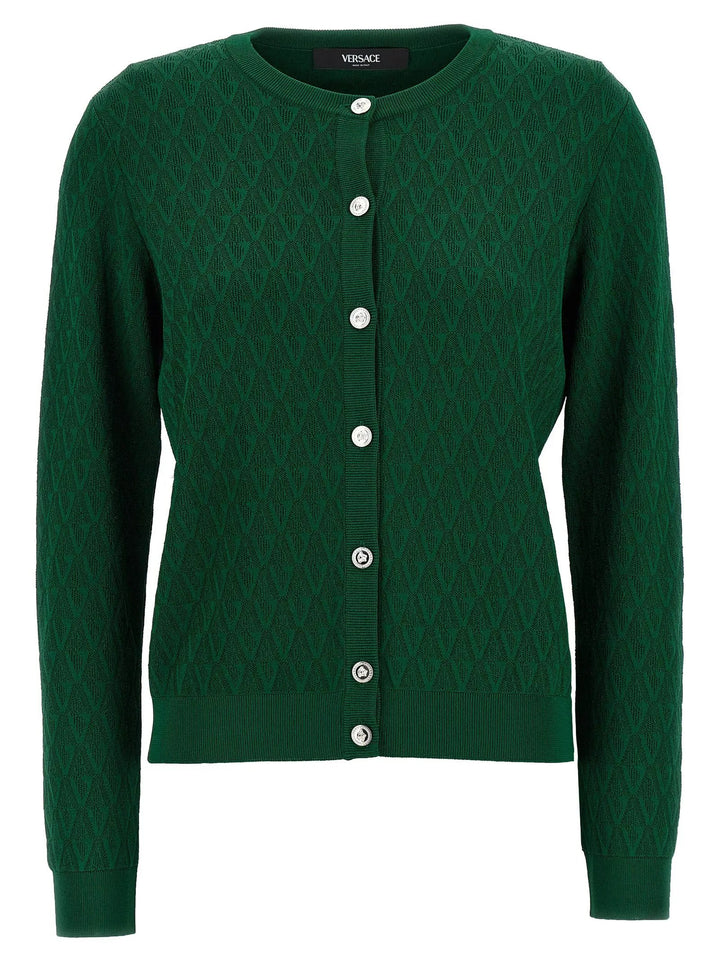 Versace Bicolor Viscose Cardigan