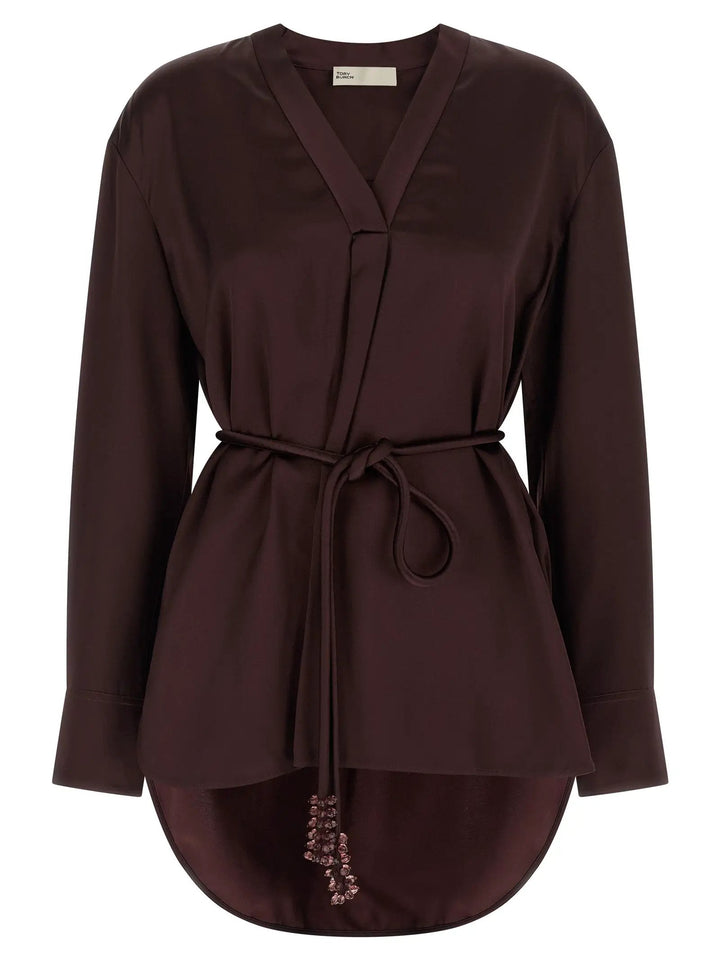 Tory Burch Bordeaux Viscose Blouse