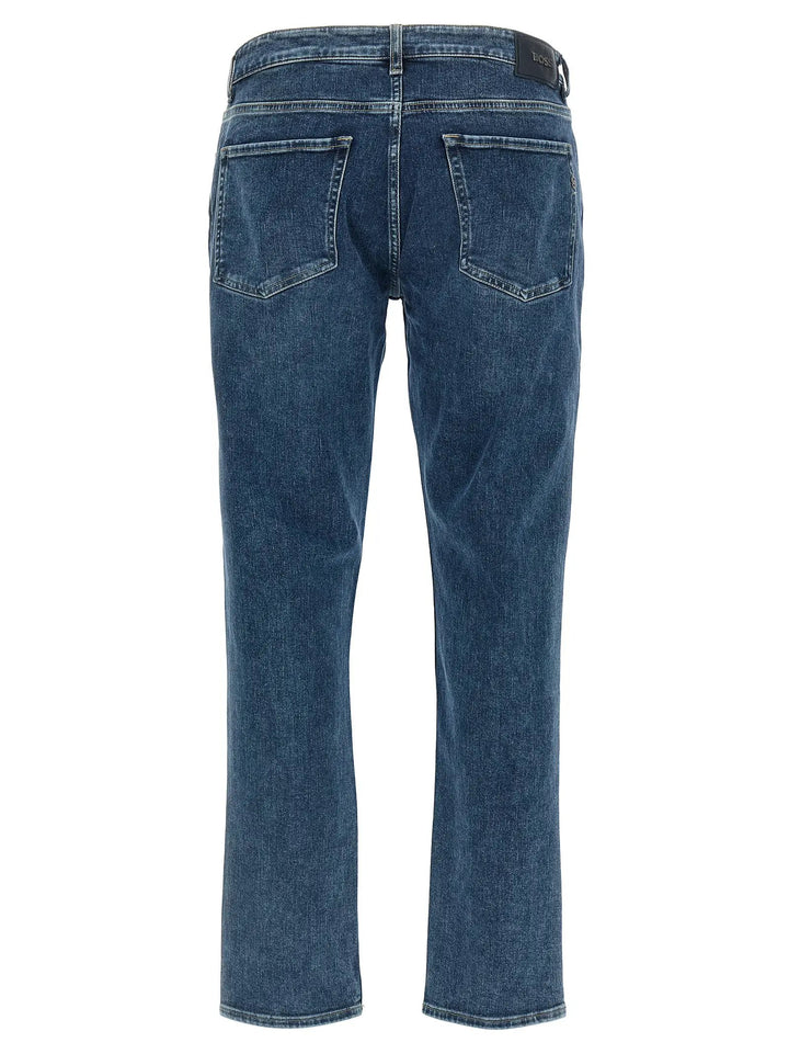 Hugo Boss Blue Cotton Skinny Jeans
