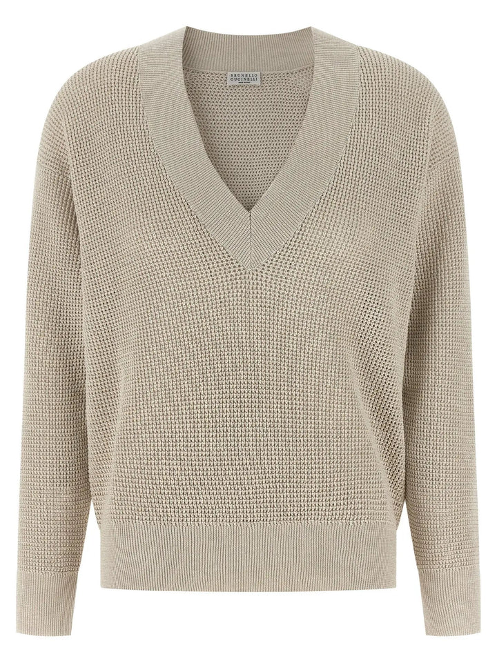 Brunello Cucinelli Beige Cotton Cardigan