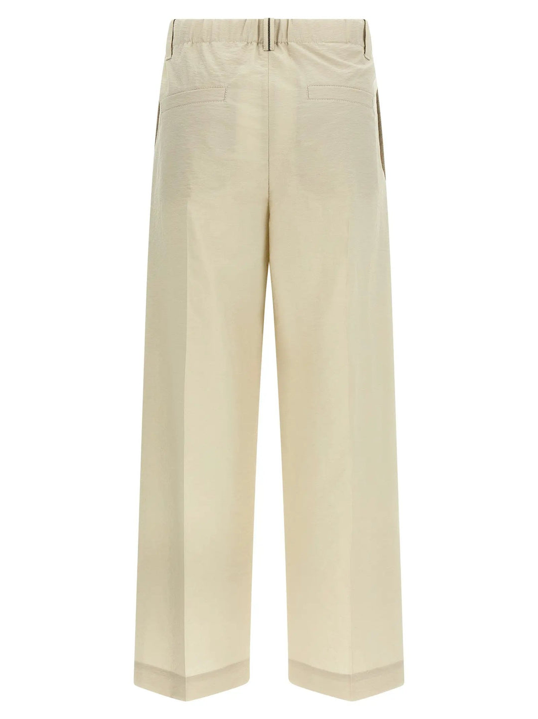 Brunello Cucinelli White Cotton Dress Pants