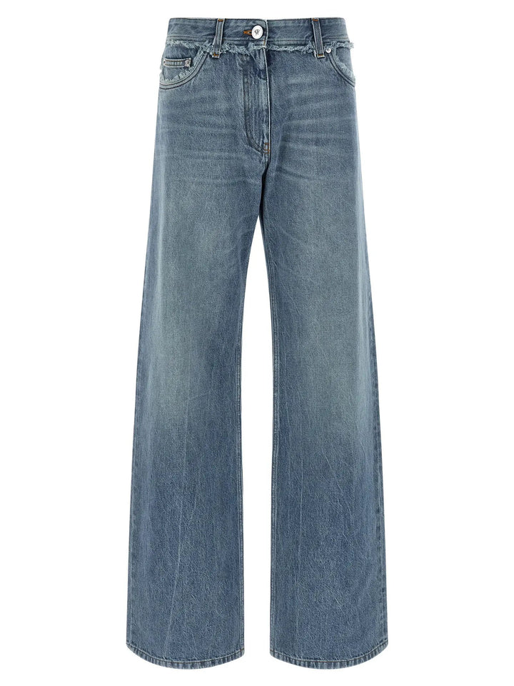Versace Blue Cotton Boyfriend Jeans