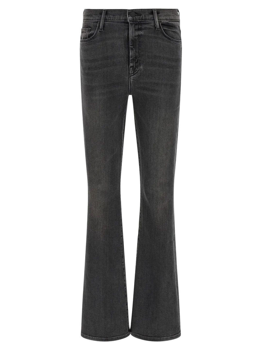 Mother Denim Gray Cotton Flared Jeans