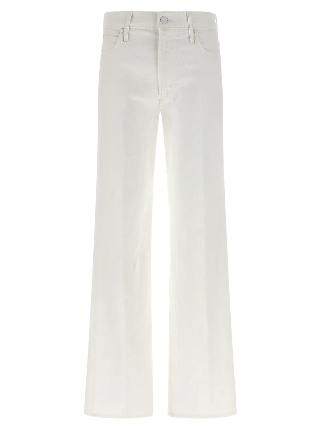 Mother Denim White Cotton Flared Jeans