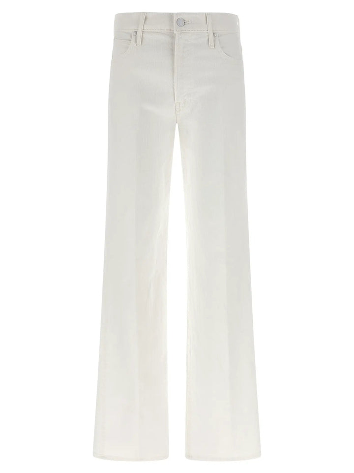 Mother Denim White Cotton Flared Jeans