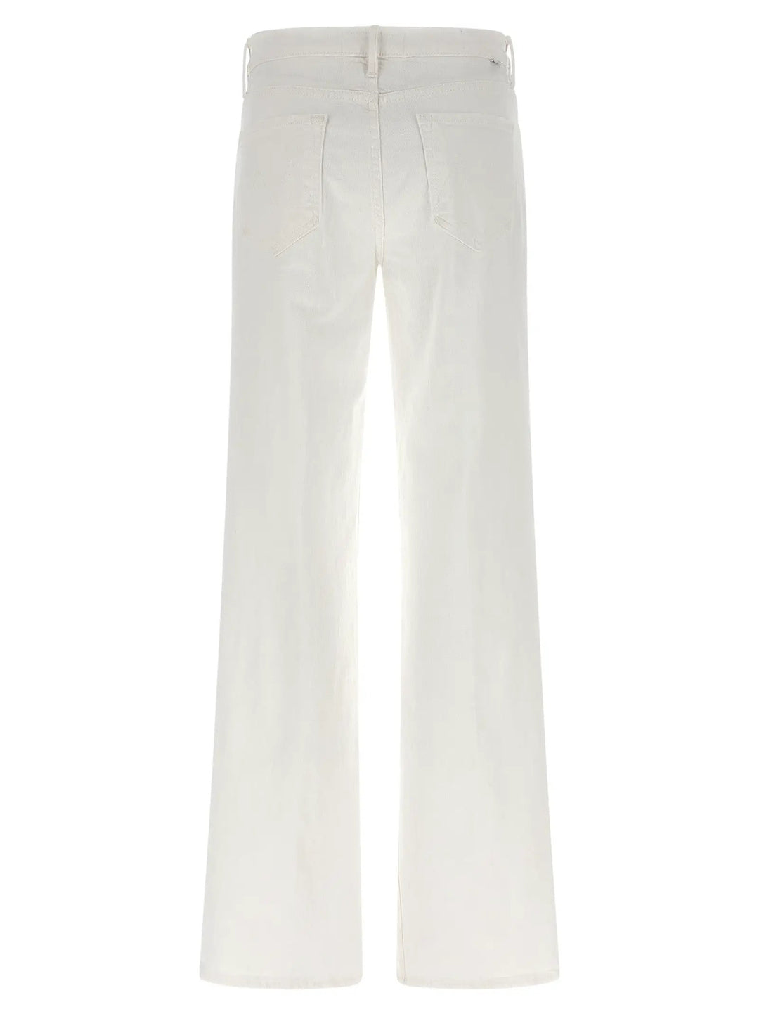 Mother Denim White Cotton Flared Jeans