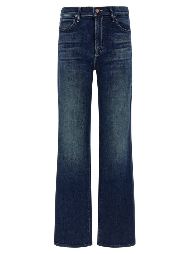 Mother Denim Blue Cotton Straight-Leg Jeans
