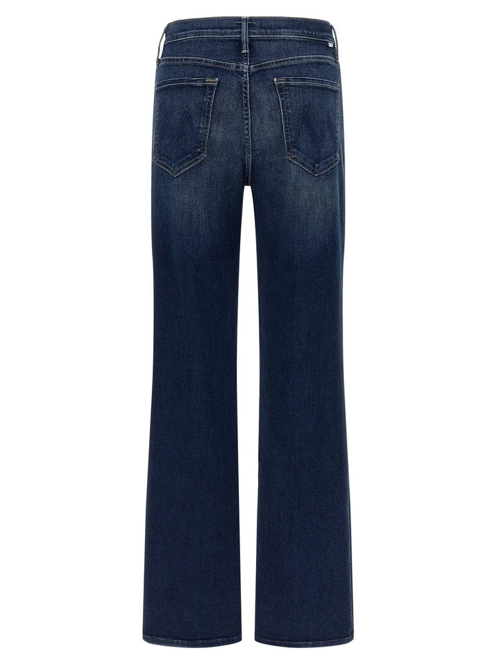 Mother Denim Blue Cotton Straight-Leg Jeans