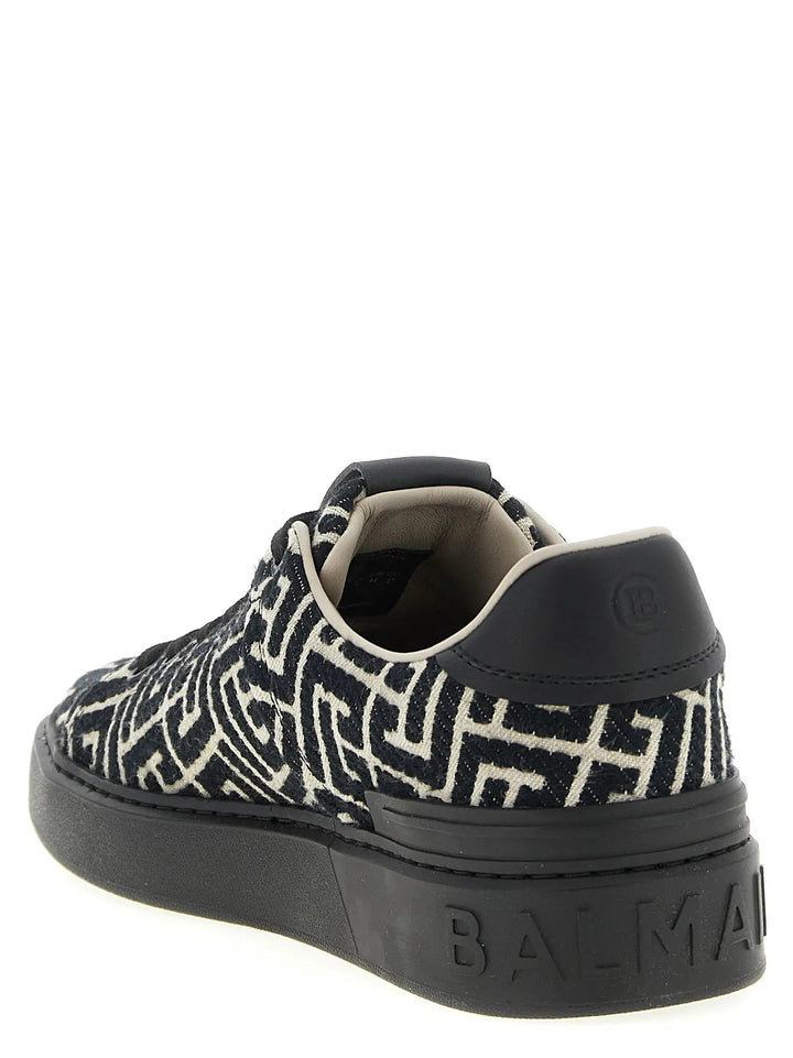 Balmain Black Cotton Sneakers