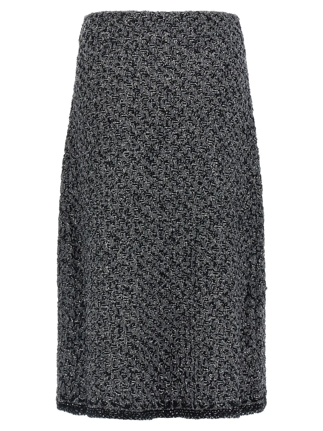 Fabiana Filippi Blue Cotton Midi Skirt