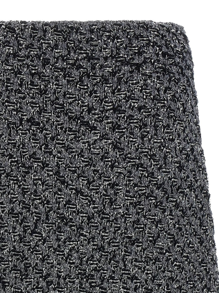 Fabiana Filippi Blue Cotton Midi Skirt