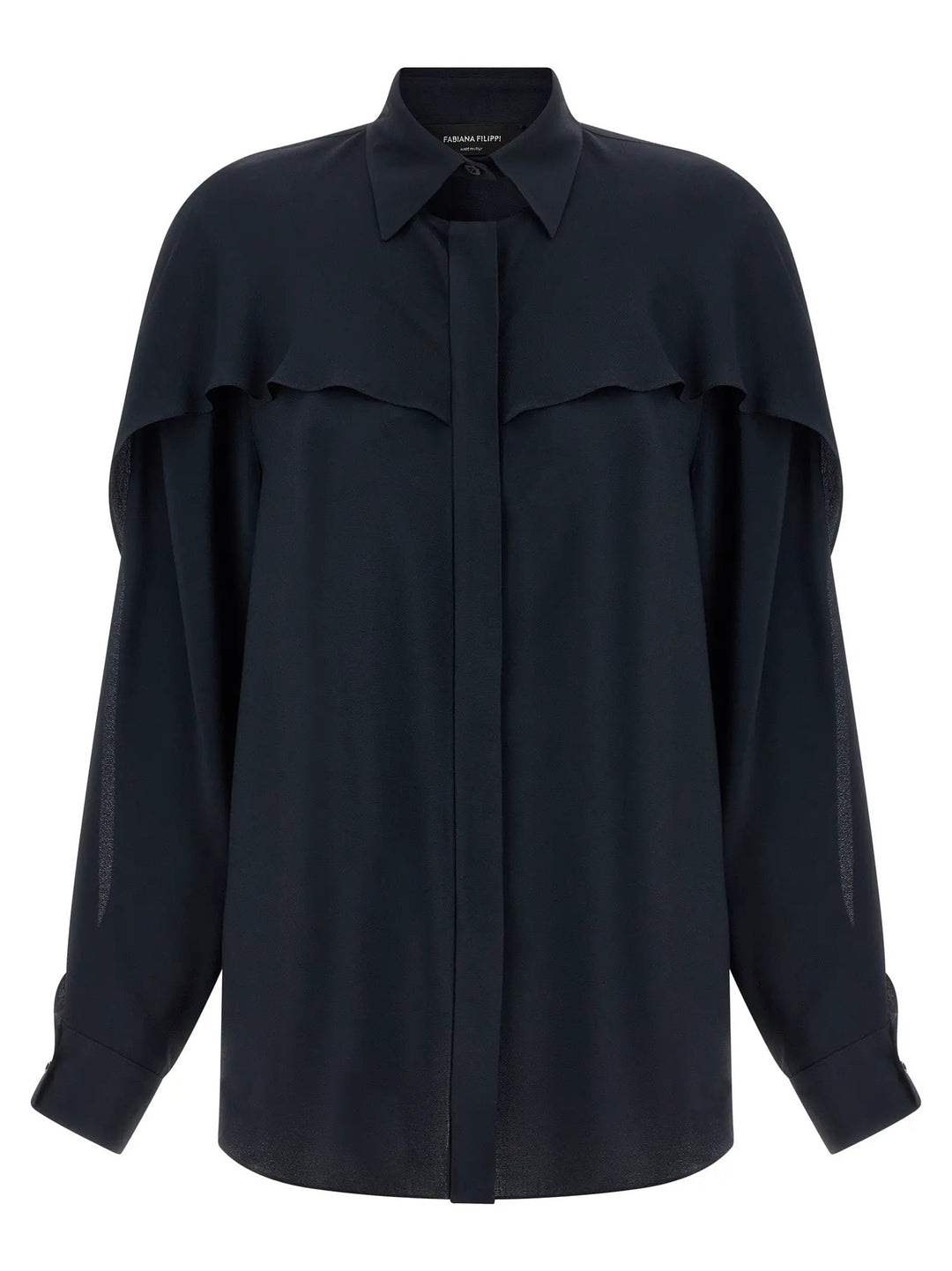 Fabiana Filippi Blue Acetate Blouse